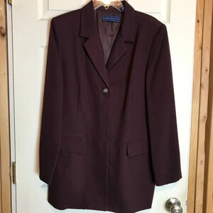 Karen Scott Women’s Size 16 Purple Long Blazer Like New Lined Vintage Y2K